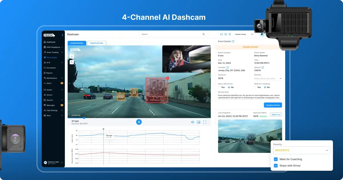 4-Channel AI Dashcam | TruckX