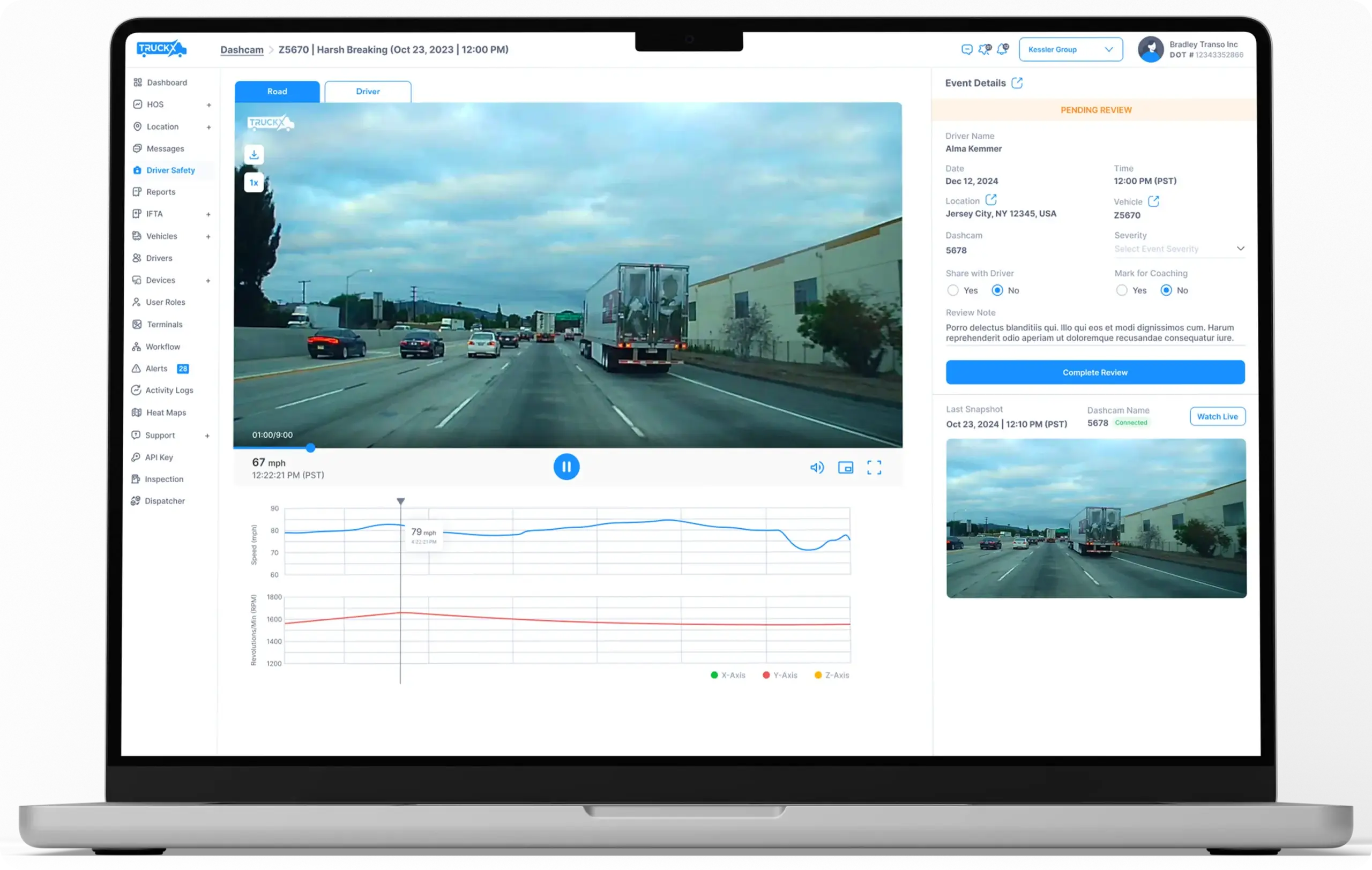 AI Dashcams for fleets